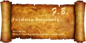 Feldheim Bernadett névjegykártya